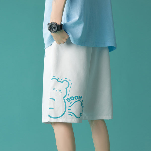 Shorts Deportivos Anchos de Pierna Recta para Mujer - Image 3