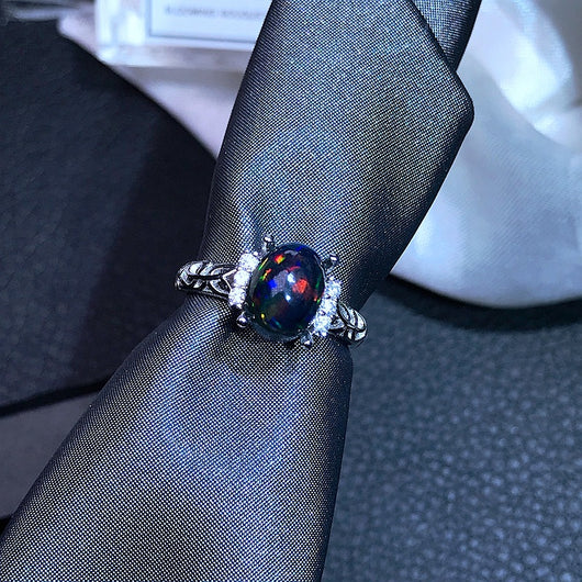 Anillo de Ópalo Natural con Plata 925 Incrustada - Image 16