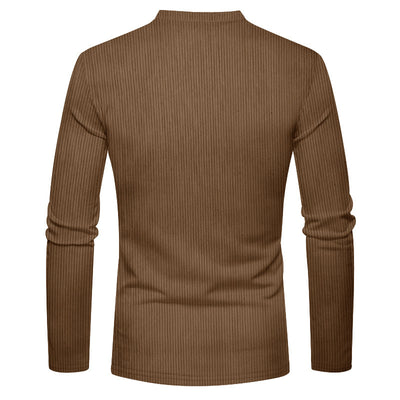 Henley de Pana para Hombre - Ajuste Slim, Manga Larga, Diseño Minimalista - Image 28