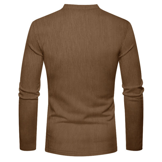 Henley de Pana para Hombre - Ajuste Slim, Manga Larga, Diseño Minimalista - Image 28