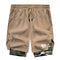 Shorts Camuflaje Hombre con Diseño Contrastante de Dos Piezas