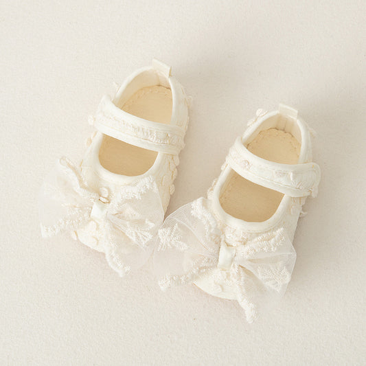 Zapatillas Princesa con Moño Estilo Coreano para Bebé