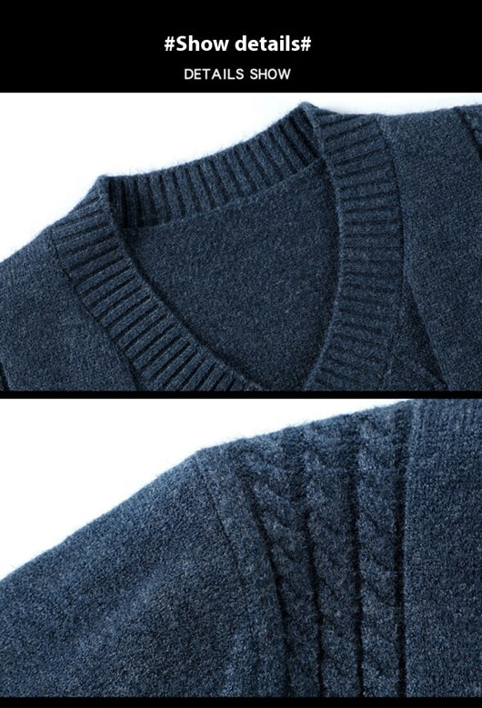 Suéter Casual para Hombre con Cuello Tipo Polo - Pullover de Punto - Image 35