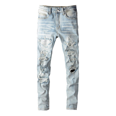 Jeans Skinny Ajustados con Algodón Elástico y Efecto Desgastado - Image 9
