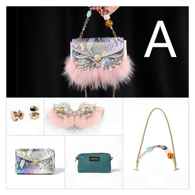 Bolso Bandolera Cuadrado Pequeño en Cuero Genuino para Mujer - Image 4