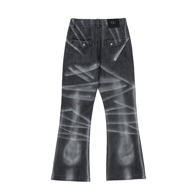 Pantalones Vaqueros Rectos Metal Spray High Street - Estilo Urbano - Image 2