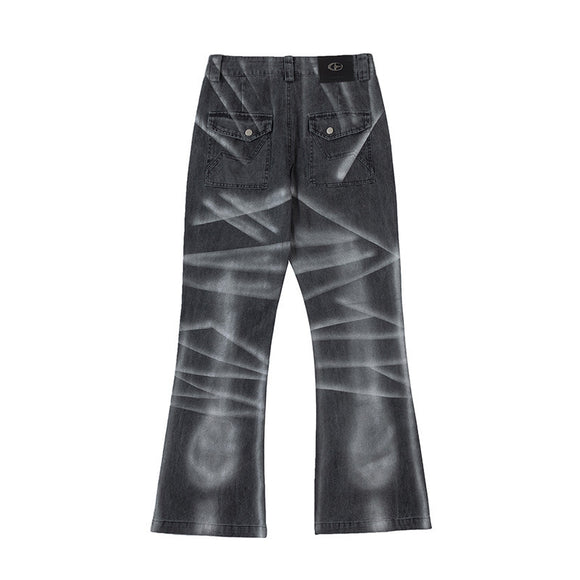 Calça Jeans Reta Metal Spray High Street - Estilo Urbano