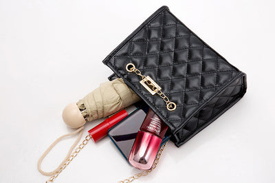 Bolso de Cadena Cuadrado Pequeño con Costura de Rombos para Mujer - Image 14