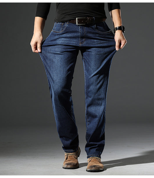 Jeans Rectos Elásticos para Hombre - Primavera Otoño Fit Cómodo - Image 15