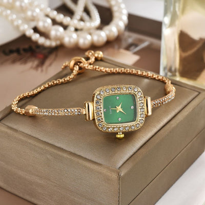 Reloj Pulsera Cuadrado con Diamantes y Diseño de Cuerda Trenzada - Image 4