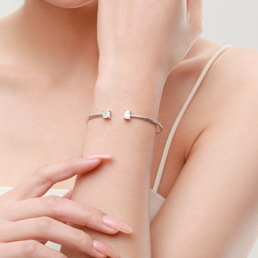 Pulsera de Plata S925 con Diamantes Simulados y Malla Roja - Accesorio Transmisión en Vivo
