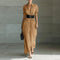 Vestido Camisero Elegante con Solapa y Cinturón