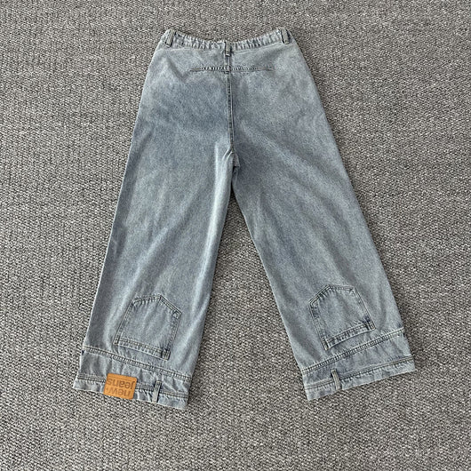 Jeans Tiro Alto Pierna Ancha con Bolsillos Funcionales - Image 8