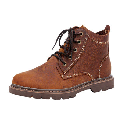 Botas de Cuero Vintage para Hombre - Estilo Clásico Robusto - Image 2