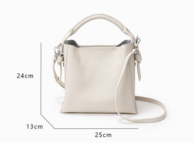 Bolso Bucket de Cuero Genuino para Mujer - Estilo Minimalista - Image 7