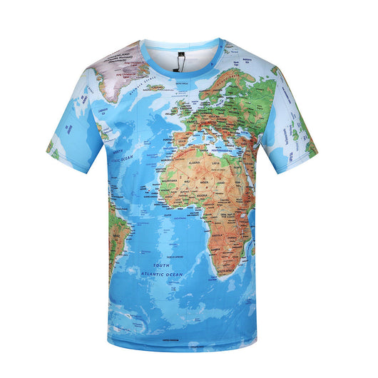 Camiseta Estampado Mapa Mundial