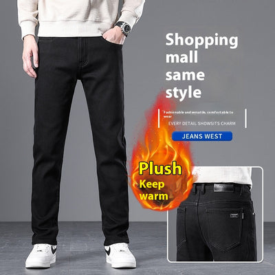Pantalones de Vestir Holgados Rectos Invierno Gruesos para Hombre - Image 6