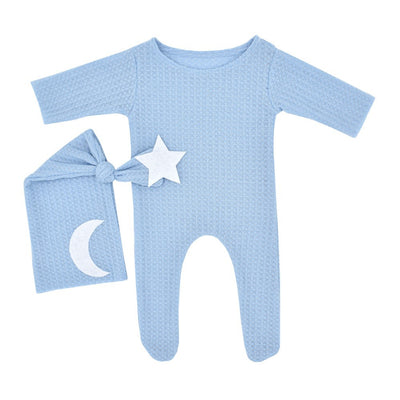 Mameluco Tejido para Recién Nacido con Diseño de Estrellas y Luna - Image 3