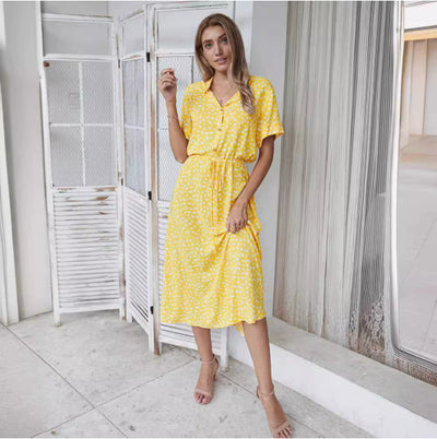 Vestido Corto de Verano para Mujer con Lunares y Manga Corta - Image 11