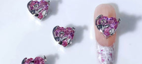 Accesorios de Nail Art en Circonita - Diseños Arco, Corazón, Luna e Irregular - Image 21