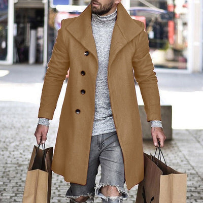 Abrigo de Paño a Cuadros para Hombre - Estilo Clásico y Moderno - Image 3