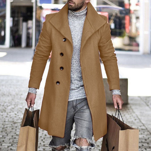 Abrigo de Paño a Cuadros para Hombre - Estilo Clásico y Moderno - Image 3