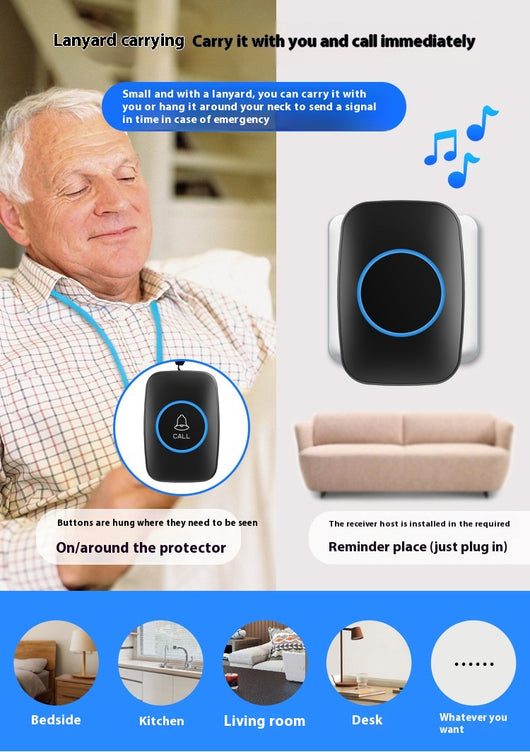 Timbre de Emergencia para Adultos Mayores - Dispositivo de Alerta Inalámbrico - Image 17