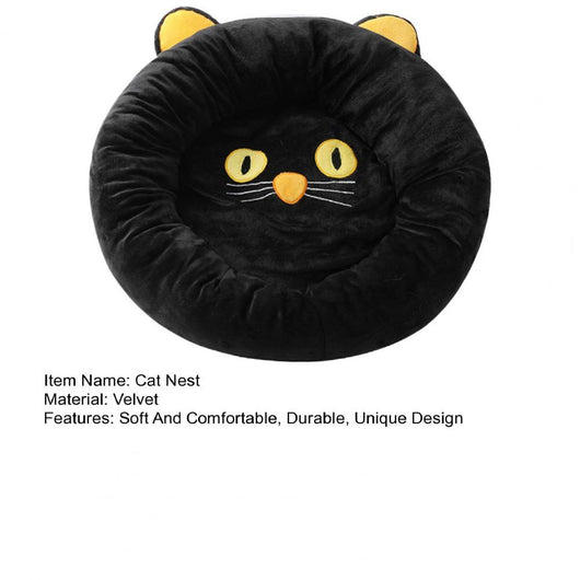 Cama Nido para Gatos en Forma de Gato Negro - Cómoda y Acogedora con Soporte Cervical - Image 9