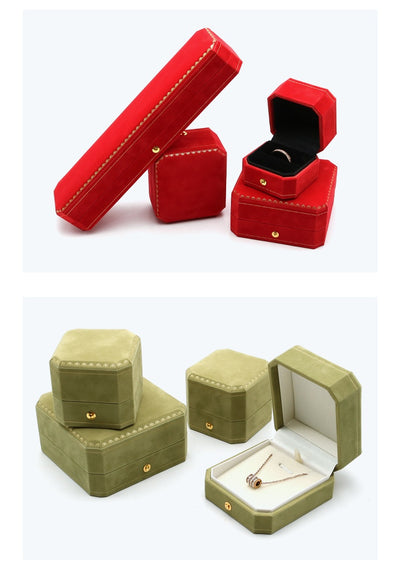 Caja Octagonal de Joyería con Encaje - Organizador de Anillos, Pendientes y Pulseras - Image 22