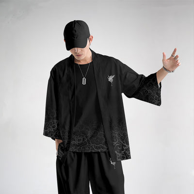 Kimono de Protección Solar Estilo Tradicional - Cardigan de Tres Cuartos - Image 4