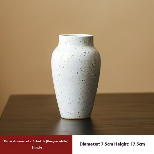 Jarrón de Cerámica Artesanal Jingdezhen Negro Retro - Decoración Hidropónica - Image 4
