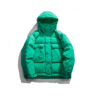 Chaqueta Acolchada Suelta Estilo Japonés con Capucha para Hombre - Image 20