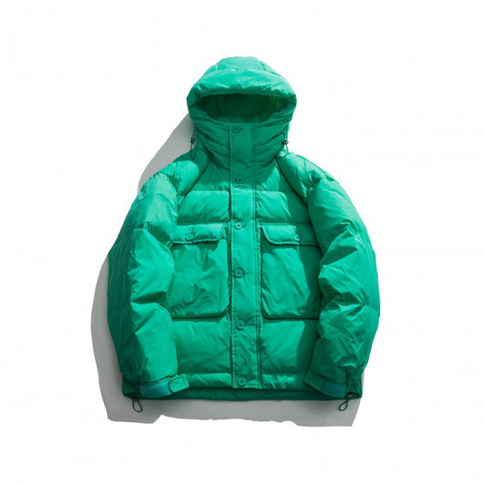 Chaqueta Acolchada Suelta Estilo Japonés con Capucha para Hombre - Image 20