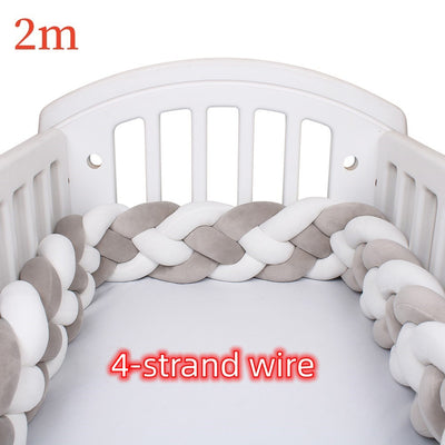 Protectores de Cuna Trenzados Alargados con Almohada Decorativa - Image 84