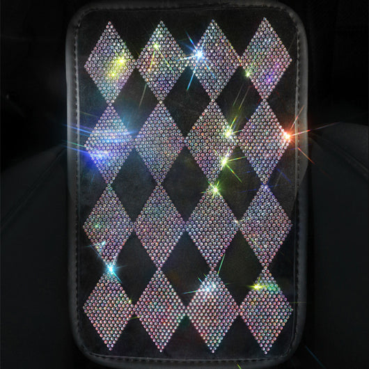 Juego Completo de Accesorios para Auto con Cristales Brillantes - Funda de Volante, Cinturón de Seguridad y Espejo Retrovisor - Image 9
