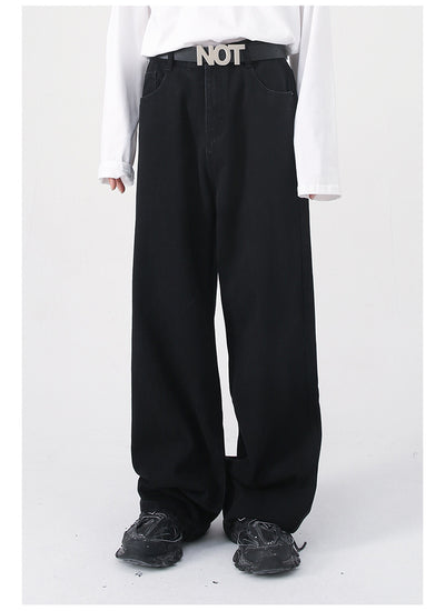 Jeans Retro Holgados con Cintura Elástica Estilo Coreano para Hombre - Image 30