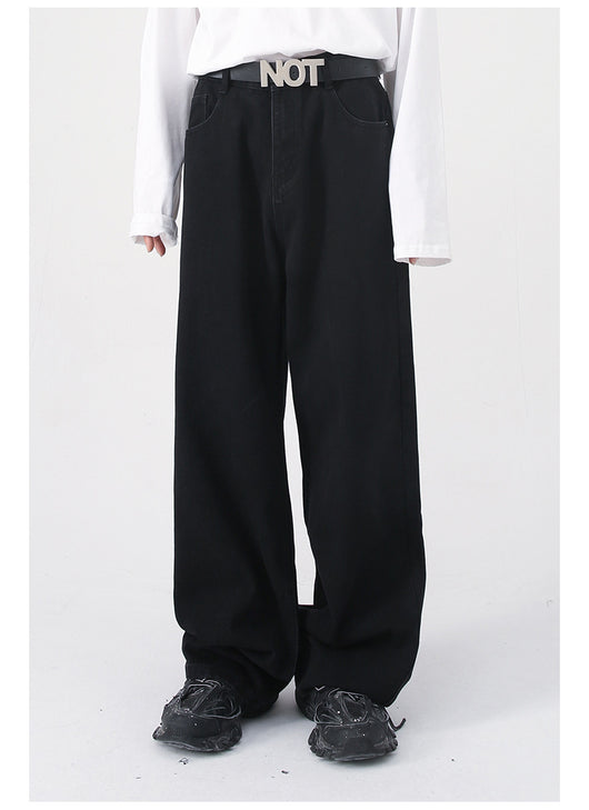 Jeans Retro Holgados con Cintura Elástica Estilo Coreano para Hombre - Image 30