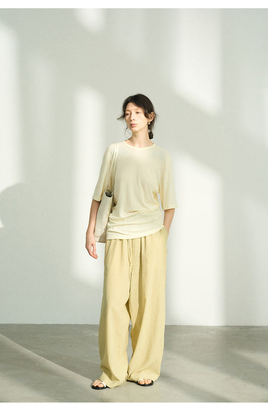 Pantalones Casuales Tencel Efecto Piedra con Cintura Elástica - Image 25