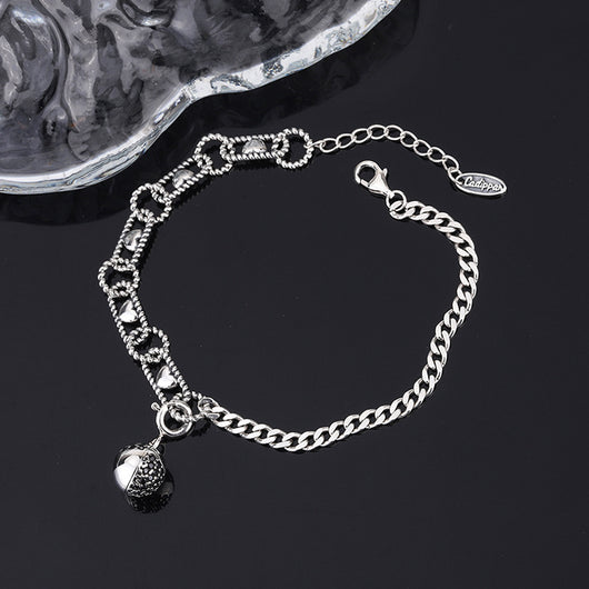 Pulsera Doble Capa Plata 925 Bola de Deseos Negro Hao - Image 6