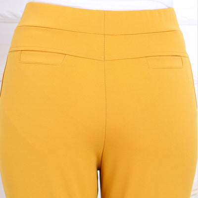 Pantalones Casuales de Cintura Alta en Colores Lisos - Image 21