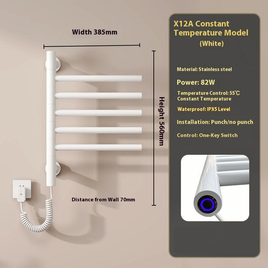 Toallero Eléctrico Inteligente con Temperatura Constante sin Instalación - Image 23