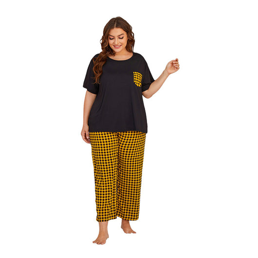 Pijama de Cuadros para Mujer - Conjunto Cómodo de Pantalón y Blusa - Image 3