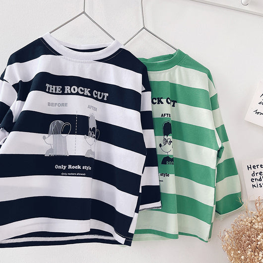 Camiseta Infantil de Rayas Manga Larga Delgada - Image 10