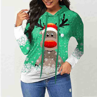 Sudadera Estampado Alce con Capucha y Manga Larga - Image 14