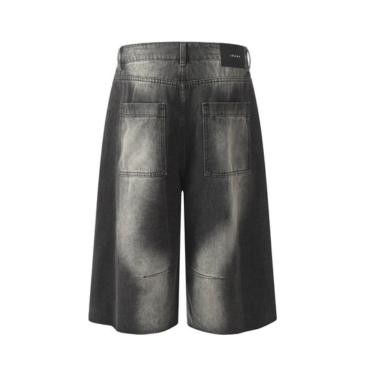 Shorts de Mezclilla Suelta con Detalles de Pintura Contrast para Hombre - Image 2