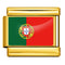 Dorado Background World Flag Photo Epoxy Italian Module Bracelet ICY0001PT Portugal