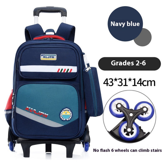 Mochila Escolar con Ruedas y Carrito Portátil Desmontable - Image 14