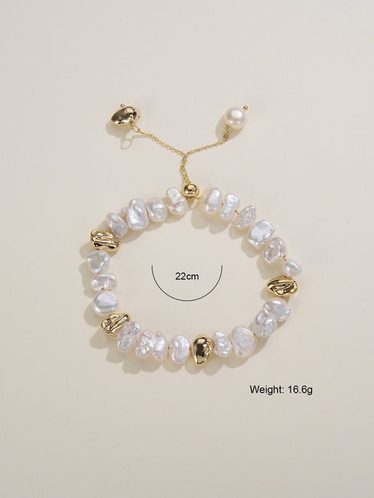 Pulsera Clásica Vintage de Metal y Perlas Estilo Europeo - Image 13
