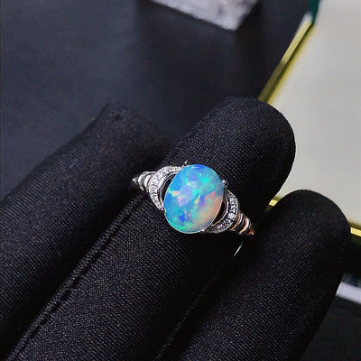 Anillo de Ópalo Natural con Plata 925 Incrustada - Image 10