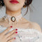 Personalized Multi-layer Crystal Lace Necklace Bone Chain 5534702